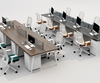 Modern Office Desk And Chair-ID:295392995