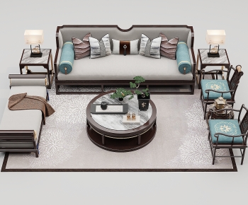New Chinese Style Sofa Combination-ID:750437975