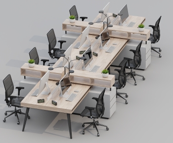 Modern Office Desk And Chair-ID:751220941
