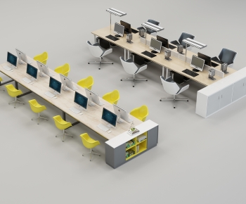 Modern Office Desk And Chair-ID:793360952