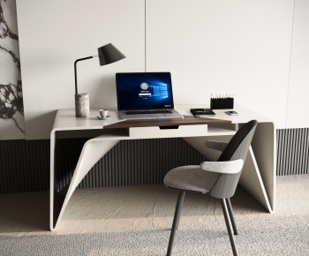 Modern Computer Desk And Chair-ID:401793964
