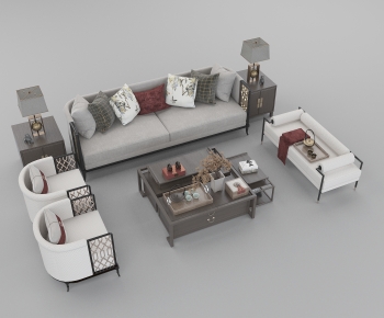 New Chinese Style Sofa Combination-ID:985770298