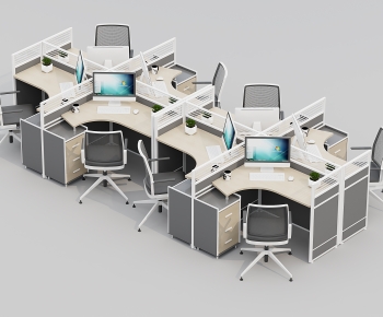 Modern Office Desk And Chair-ID:480806113