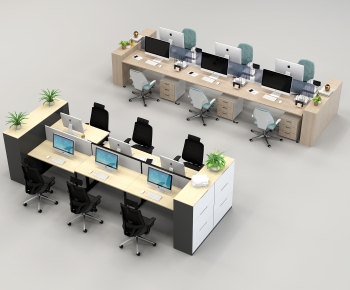 Modern Office Desk And Chair-ID:181925064