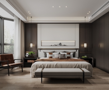 New Chinese Style Bedroom-ID:569974904