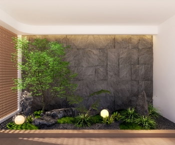 Modern New Chinese Style Plant Landscaping-ID:126267916