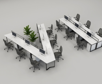Modern Office Desk And Chair-ID:377003912