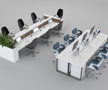 Modern Office Desk And Chair-ID:133897077