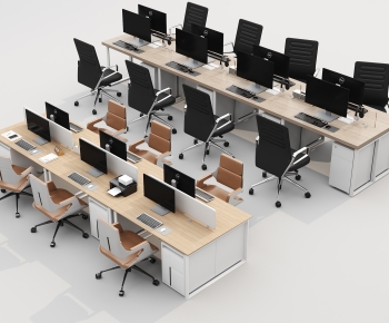 Modern Office Desk And Chair-ID:399977922