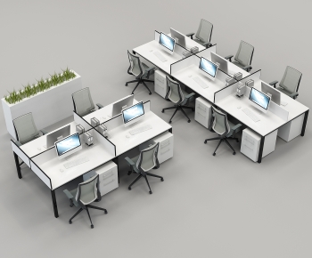 Modern Office Desk And Chair-ID:489515075