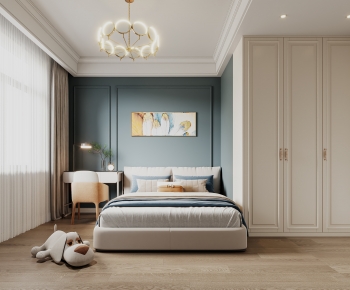 Modern French Style Bedroom-ID:674719879