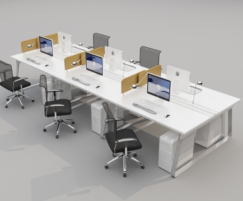 Modern Office Desk And Chair-ID:550713067