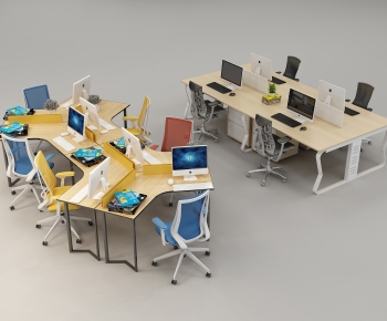Modern Office Desk And Chair-ID:141613966