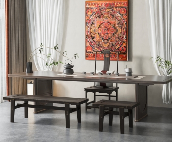 New Chinese Style Tea Tables And Chairs-ID:384660016