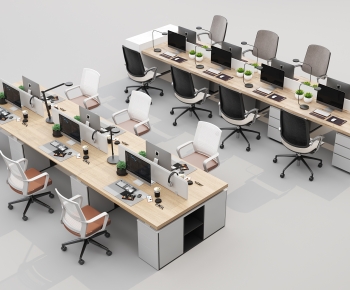 Modern Office Desk And Chair-ID:416275022