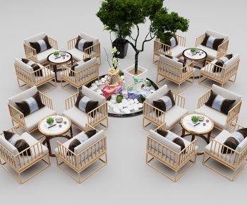 New Chinese Style Leisure Table And Chair-ID:571898944