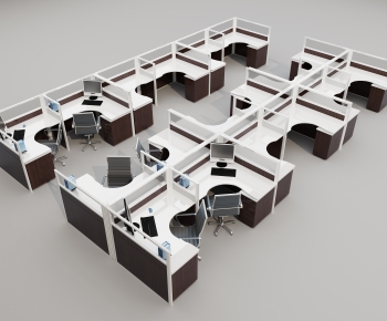 Modern Office Desk And Chair-ID:442076922