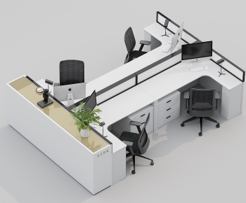 Modern Office Desk And Chair-ID:594819079