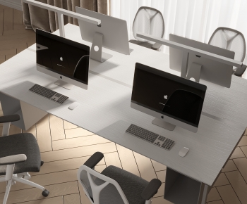 Modern Office Desk And Chair-ID:639920006