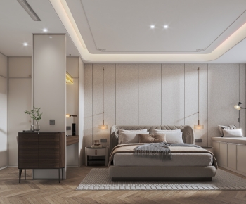 Modern French Style Bedroom-ID:673824071