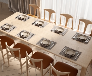 Modern Dining Table And Chairs-ID:897536042