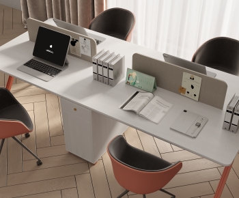 Modern Office Desk And Chair-ID:685877085