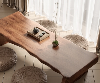 Japanese Style Wabi-sabi Style Tea Tables And Chairs-ID:839934116