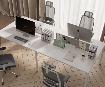 Modern Office Desk And Chair-ID:637872936