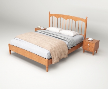 Nordic Style Double Bed-ID:126605996