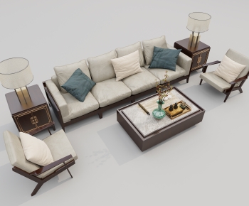 New Chinese Style Sofa Combination-ID:593264101