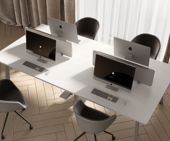 Modern Office Desk And Chair-ID:965259084