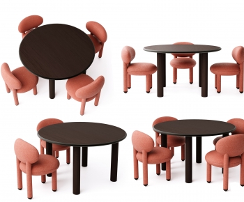 北欧圆形儿童餐桌椅组合-ID:960004091