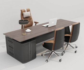 Modern Office Desk And Chair-ID:334602123