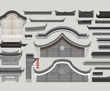 Chinese Style Building Component-ID:199718956