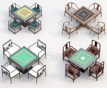 新中式麻将桌椅组合-ID:615154032