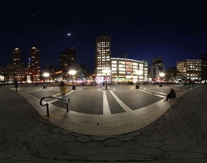 hdr夜景广场3D模型
