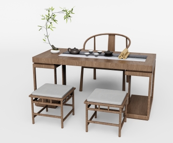 新中式茶桌椅凳-ID:494033101