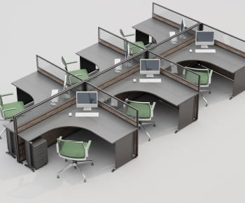 Modern Office Desk And Chair-ID:308614974