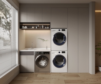 Modern Laundry Cabinet-ID:935116056