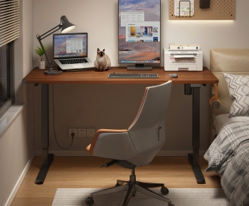 Modern Computer Desk And Chair-ID:801990028