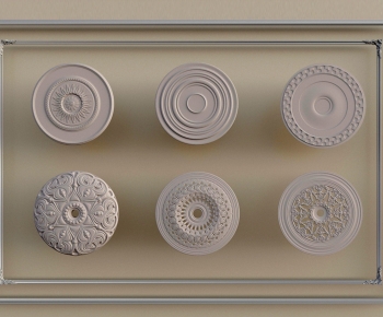 European Style Simple European Style Plaster Carved Top Plate-ID:811667922