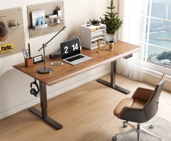 Modern Computer Desk And Chair-ID:229298114