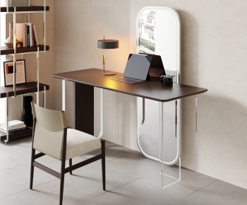Modern Computer Desk And Chair-ID:892805109