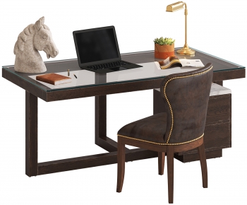 Nordic Style Computer Desk And Chair-ID:340389015