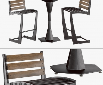 Industrial Style Bar Chair-ID:123044974