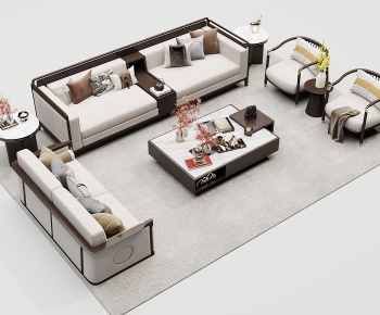 New Chinese Style Sofa Combination-ID:917969948