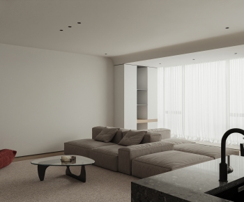 Modern Wabi-sabi Style A Living Room-ID:755116944
