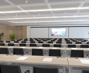 现代大会议室 多功能厅3D模型