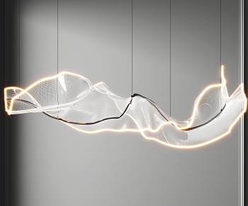 现代艺术玻璃吊灯3D模型