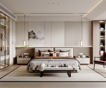 New Chinese Style Bedroom-ID:407507903